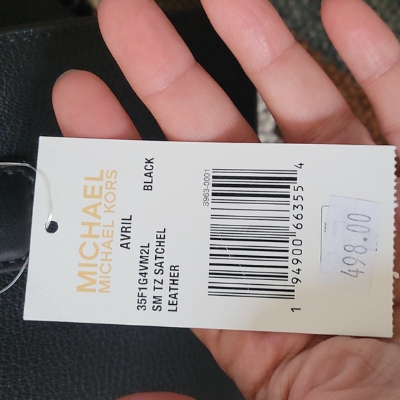 Michael Kors Avril Small Pebble Leather Satchel Crossbody Bag Black - Picture 4 of 5